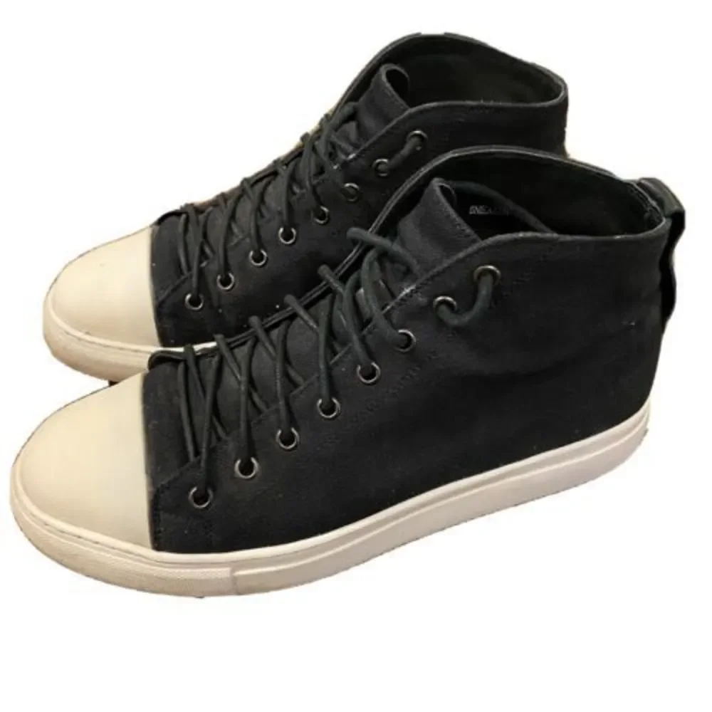 Heutchy Men’s sneaker Shoes‎ Size 9 Black Canvas